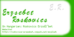 erzsebet roskovics business card